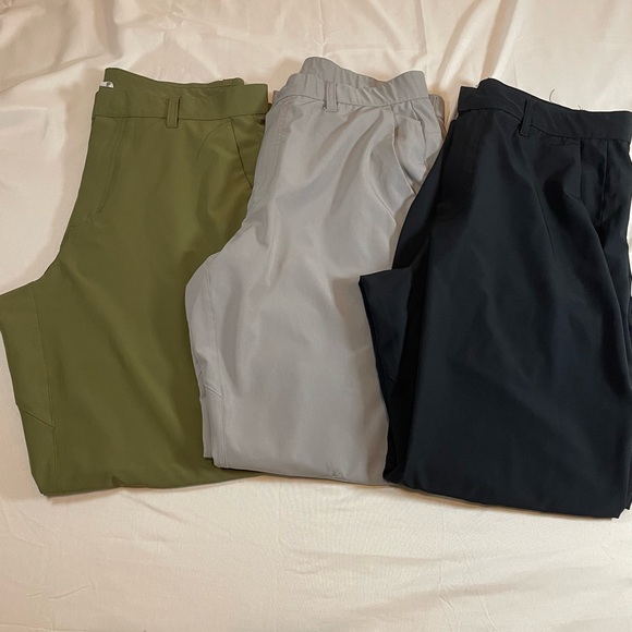 Fabletics Men's Chinos in Olive Gray and Black